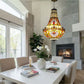 CDH 16" Tiffany Style Inverted Chandelier with 40cm Shade (12011CSTL)