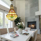 CDH 16" Tiffany Style Inverted Chandelier with 40cm Shade (12025CSTL)