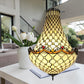 CDH 16" Tiffany Style Inverted Chandelier with 40cm Shade (12010CSTL)