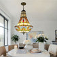 CDH 16" Tiffany Style Inverted Chandelier with 40cm Shade (12045CSTL)