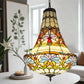 CDH 16" Tiffany Style Inverted Chandelier with 40cm Shade (12045CSTL)