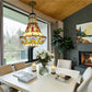 CDH 16" Tiffany Style Inverted Chandelier with 40cm Shade (12045CSTL)