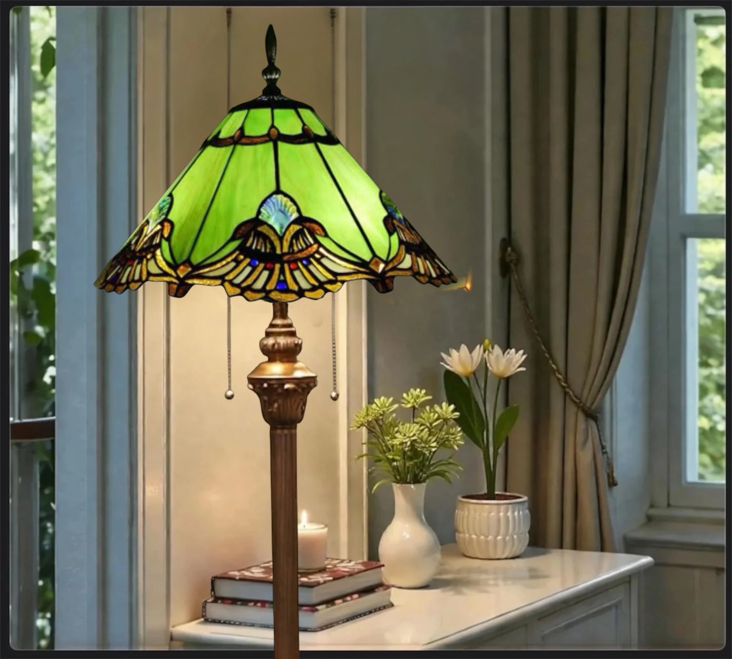 CDH Tiffany Floor Lamp (16001) 16" 40CM Shade