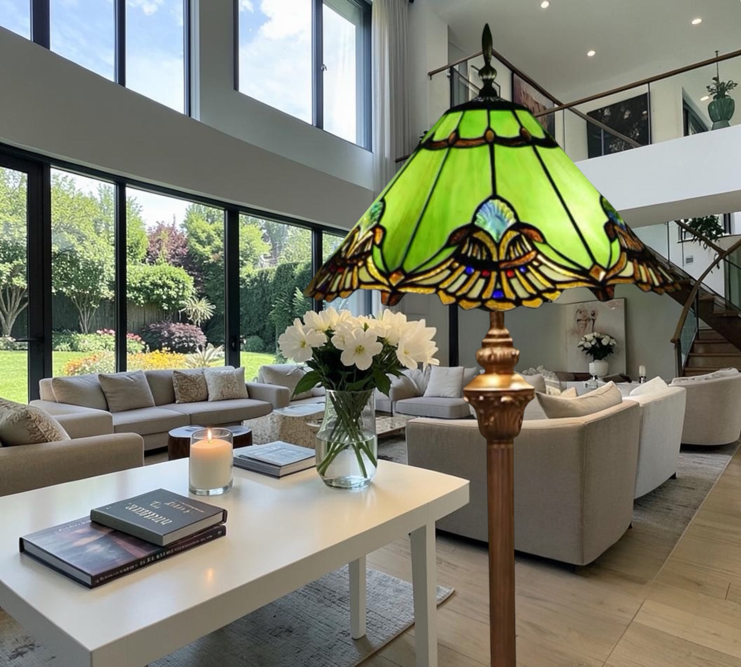 CDH Tiffany Floor Lamp (16001) 16" 40CM Shade
