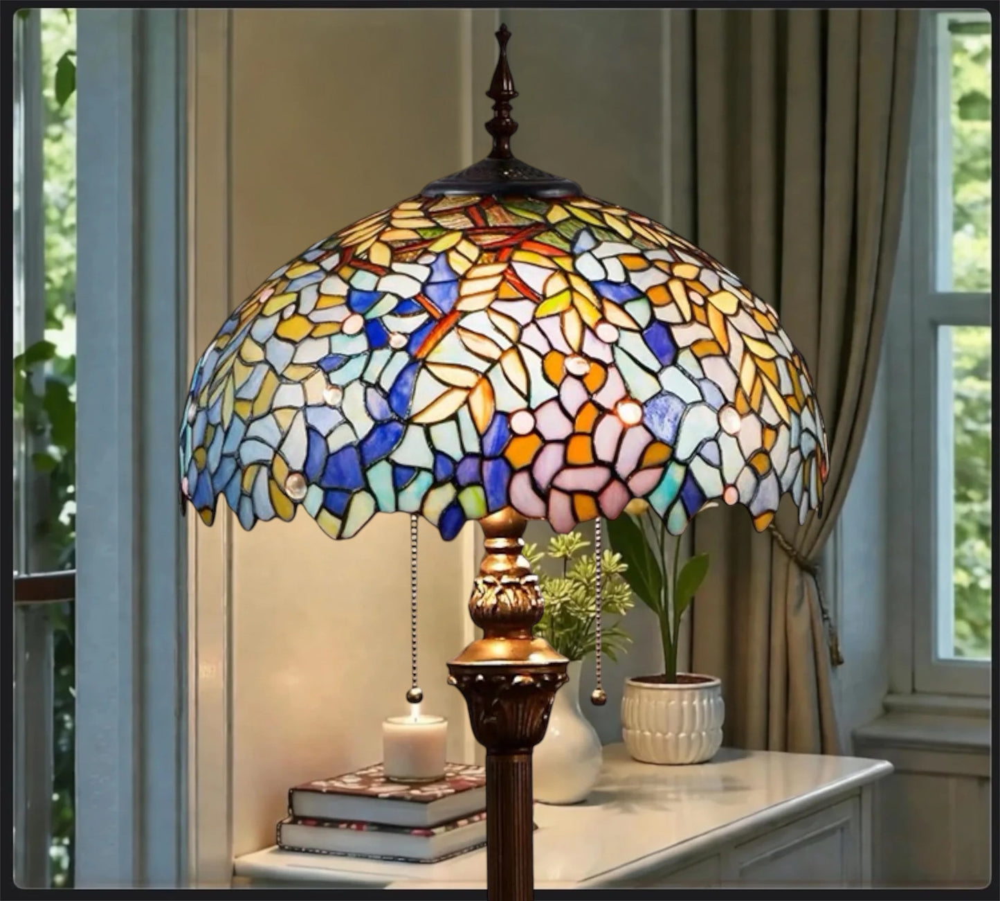 CDH Tiffany Floor Lamp (16038) 16" 40CM Shade