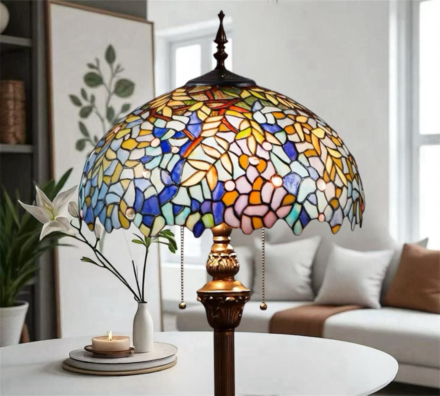 CDH Tiffany Floor Lamp (16038) 16" 40CM Shade