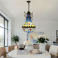 CDH 16" Tiffany Style Inverted Chandelier with 40cm Shade (16117CSTL_R)