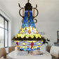 CDH 16" Tiffany Style Inverted Chandelier with 40cm Shade (16117CSTL_R)