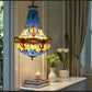 CDH 16" Tiffany Style Inverted Chandelier with 40cm Shade (16117CSTL)