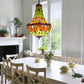 CDH 16" Tiffany Style Inverted Chandelier with 40cm Shade (16812CSTL)