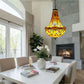 CDH 16" Tiffany Style Inverted Chandelier with 40cm Shade (16035CSTL)