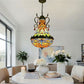 CDH 16" Tiffany Style Inverted Chandelier with 40cm Shade (16035CSTL_R)