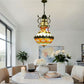 CDH 16" Tiffany Style Inverted Chandelier with 40cm Shade (15017CSTL_R)