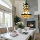 CDH 16" Tiffany Style Inverted Chandelier with 40cm Shade (15017CSTL_R)