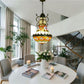 CDH 16" Tiffany Style Inverted Chandelier with 40cm Shade (15017CSTL_R)