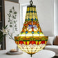 CDH 16" Tiffany Style Inverted Chandelier with 40cm Shade (15017CSTL)
