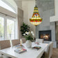 CDH 16" Tiffany Style Inverted Chandelier with 40cm Shade (15017CSTL)