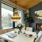 CDH 16" Tiffany Style Inverted Chandelier with 40cm Shade (15017CSTL)