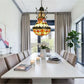 CDH 16" Tiffany Style Inverted Chandelier with 40cm Shade (19052CSTL)