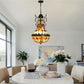 CDH 16" Tiffany Style Inverted Chandelier with 40cm Shade (19052CSTL)