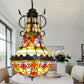 CDH 16" Tiffany Style Inverted Chandelier with 40cm Shade (19052CSTL)