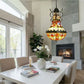 CDH 16" Tiffany Style Inverted Chandelier with 40cm Shade (19052CSTL)