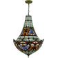 CDH 16" Tiffany Style Inverted Chandelier with 40cm Shade (12011CSTL)