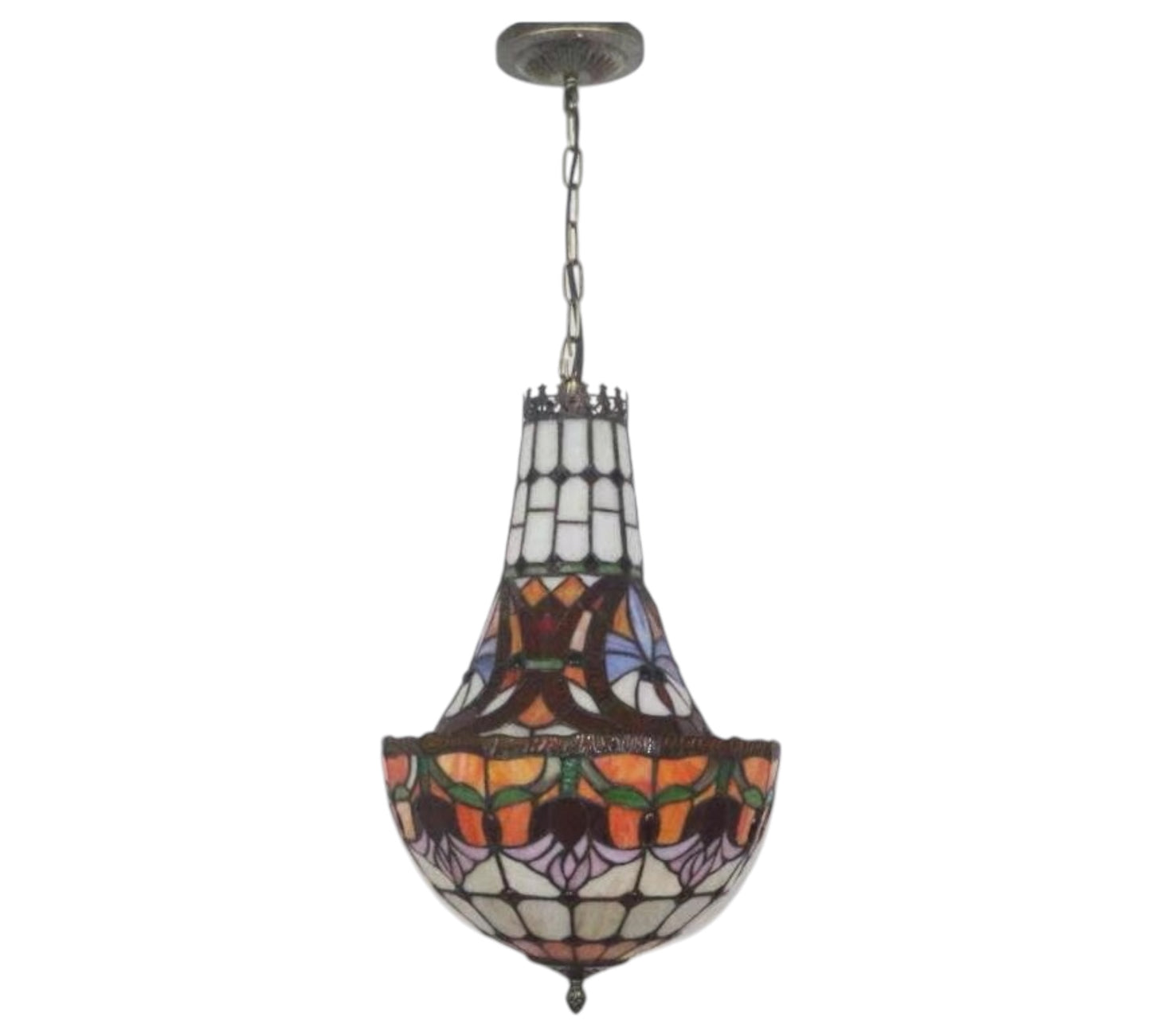 CDH 12" Tiffany Style Inverted Chandelier with 30cm Shade (15017CST)