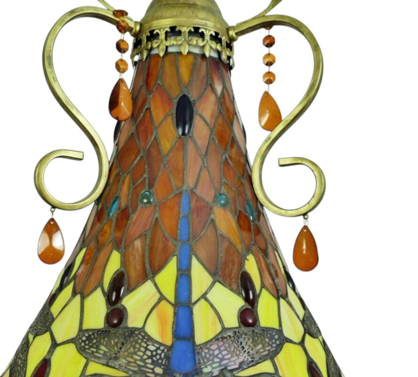CDH 16" Tiffany Style Inverted Chandelier with 40cm Shade (16035CSTL_R)