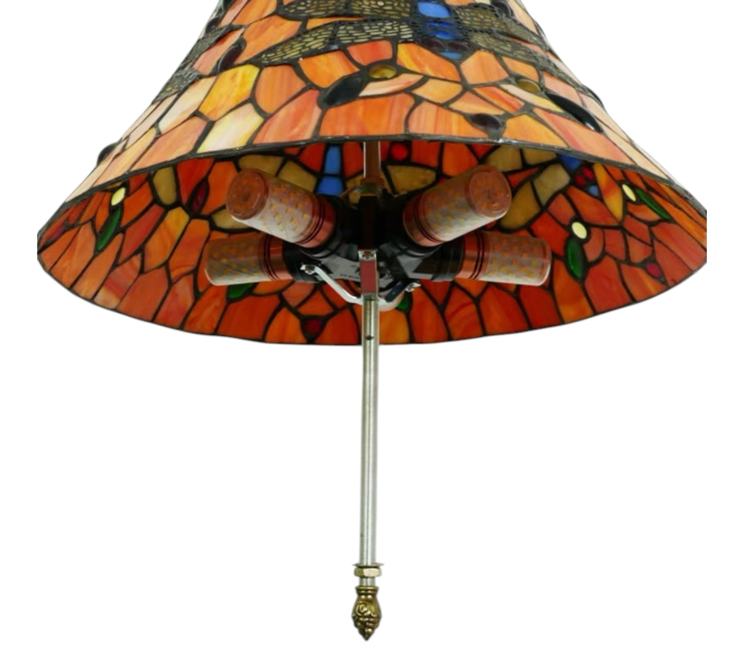 CDH 16" Tiffany Style Inverted Chandelier with 40cm Shade (16812CSTL)