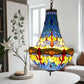 CDH 16" Tiffany Style Inverted Chandelier with 40cm Shade (16117CSTL)