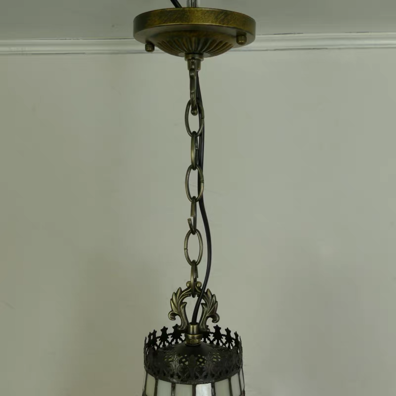 CDH 16" Tiffany Style Inverted Chandelier with 40cm Shade (16035CSTL)