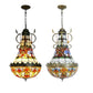 CDH 16" Tiffany Style Inverted Chandelier with 40cm Shade (19052CSTL)