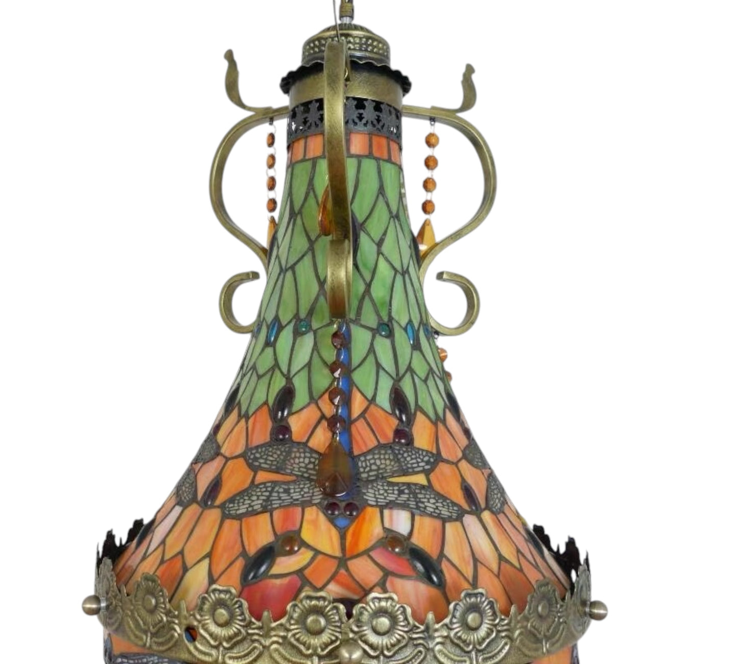CDH 16" Tiffany Style Inverted Chandelier with 40cm Shade (16812CSTL_R)