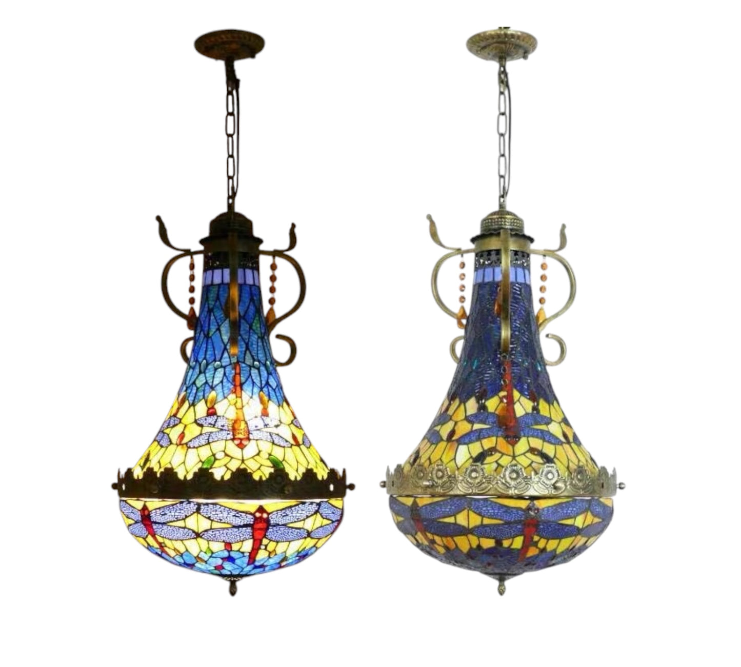 CDH 16" Tiffany Style Inverted Chandelier with 40cm Shade (16117CSTL_R)