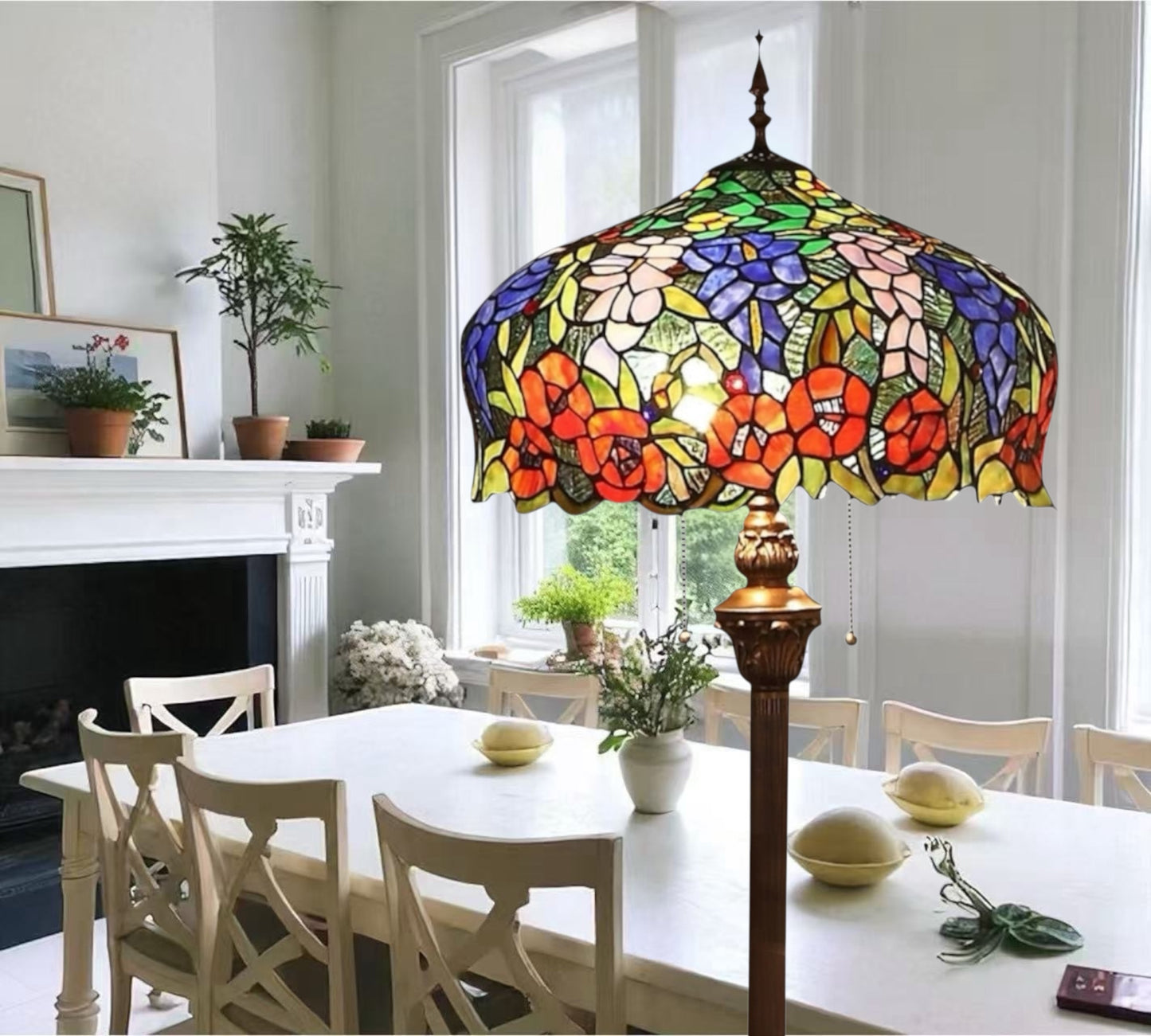 CDH Tiffany Floor Lamp 18" XLARGE 46CM shade (16054)