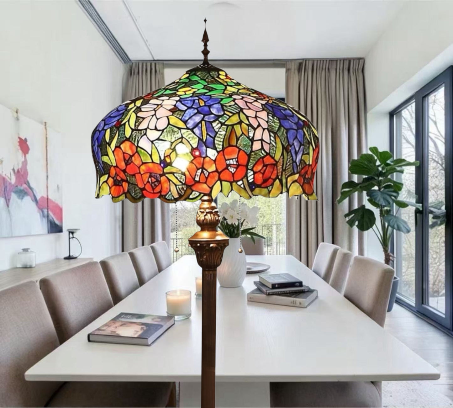 CDH Tiffany Floor Lamp 18" XLARGE 46CM shade (16054)