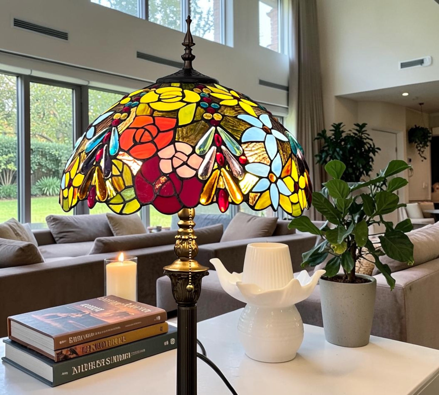 CDH Tiffany Floor Lamp (15016F) 16" 40CM Shade