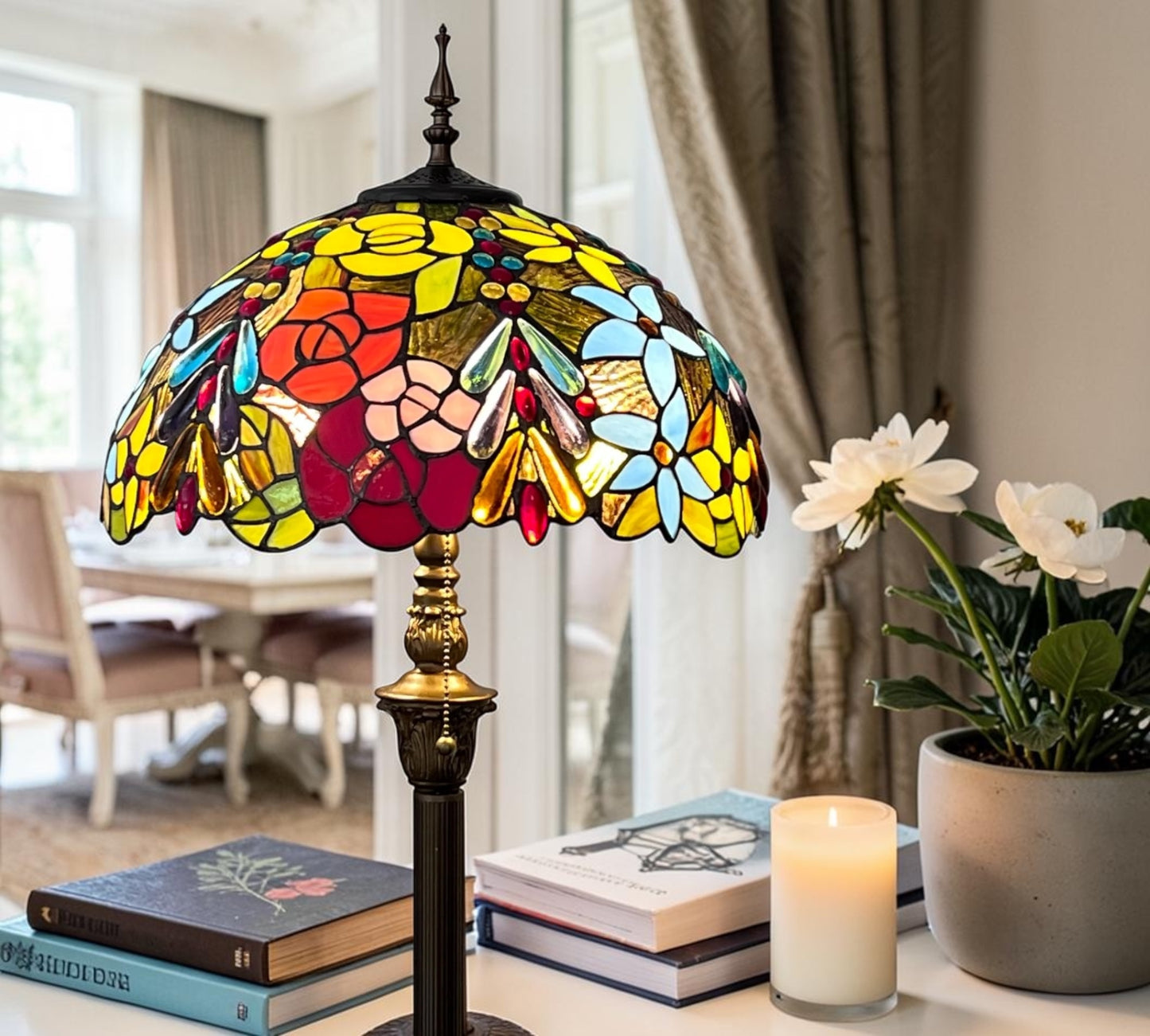 CDH Tiffany Floor Lamp (15016F) 16" 40CM Shade