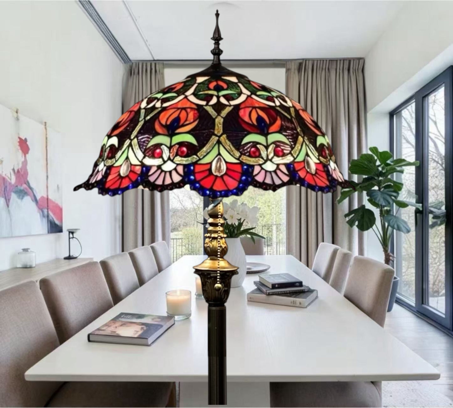 CDH Tiffany Floor Lamp (16086) 16" 40CM Shade