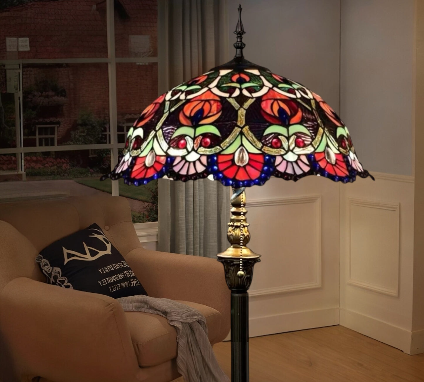 CDH Tiffany Floor Lamp (16086) 16" 40CM Shade