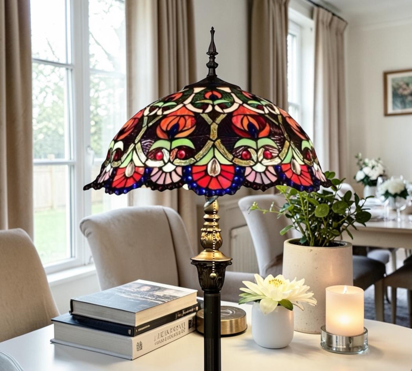 CDH Tiffany Floor Lamp (16086) 16" 40CM Shade
