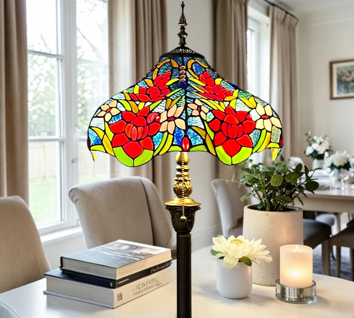 CDH Tiffany Floor Lamp (16118) 16" 40CM Shade