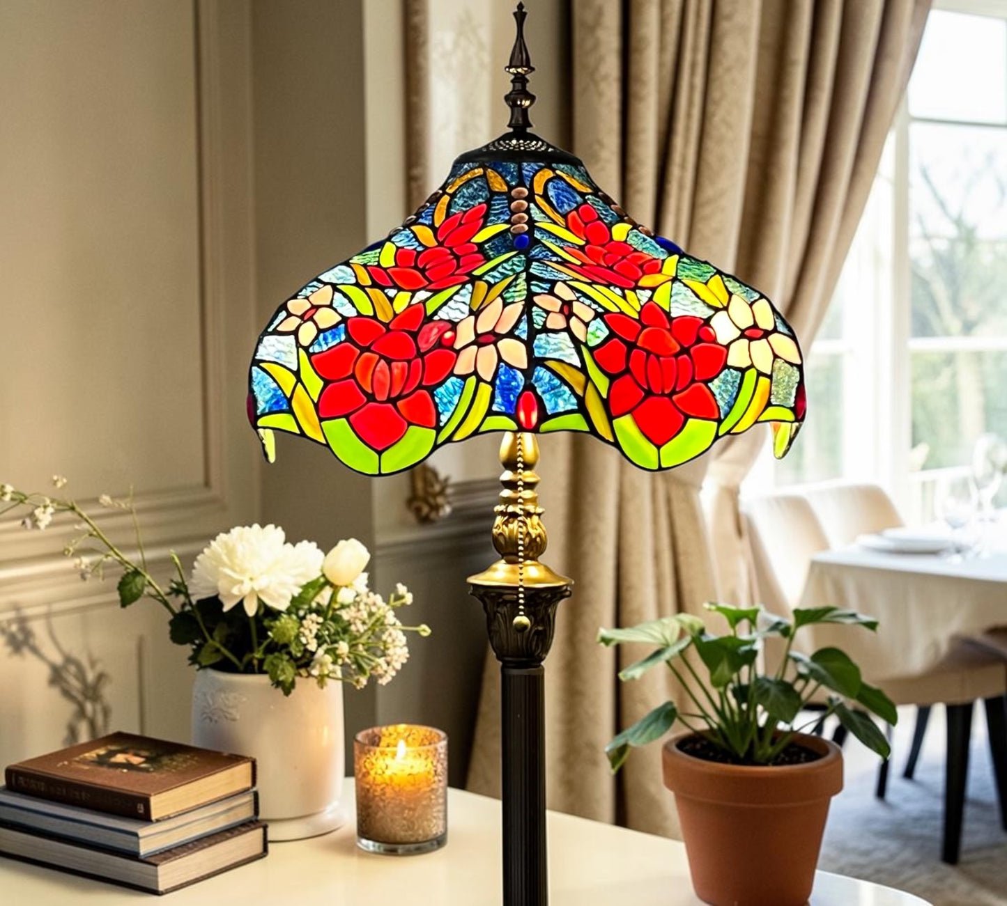 CDH Tiffany Floor Lamp (16118) 16" 40CM Shade