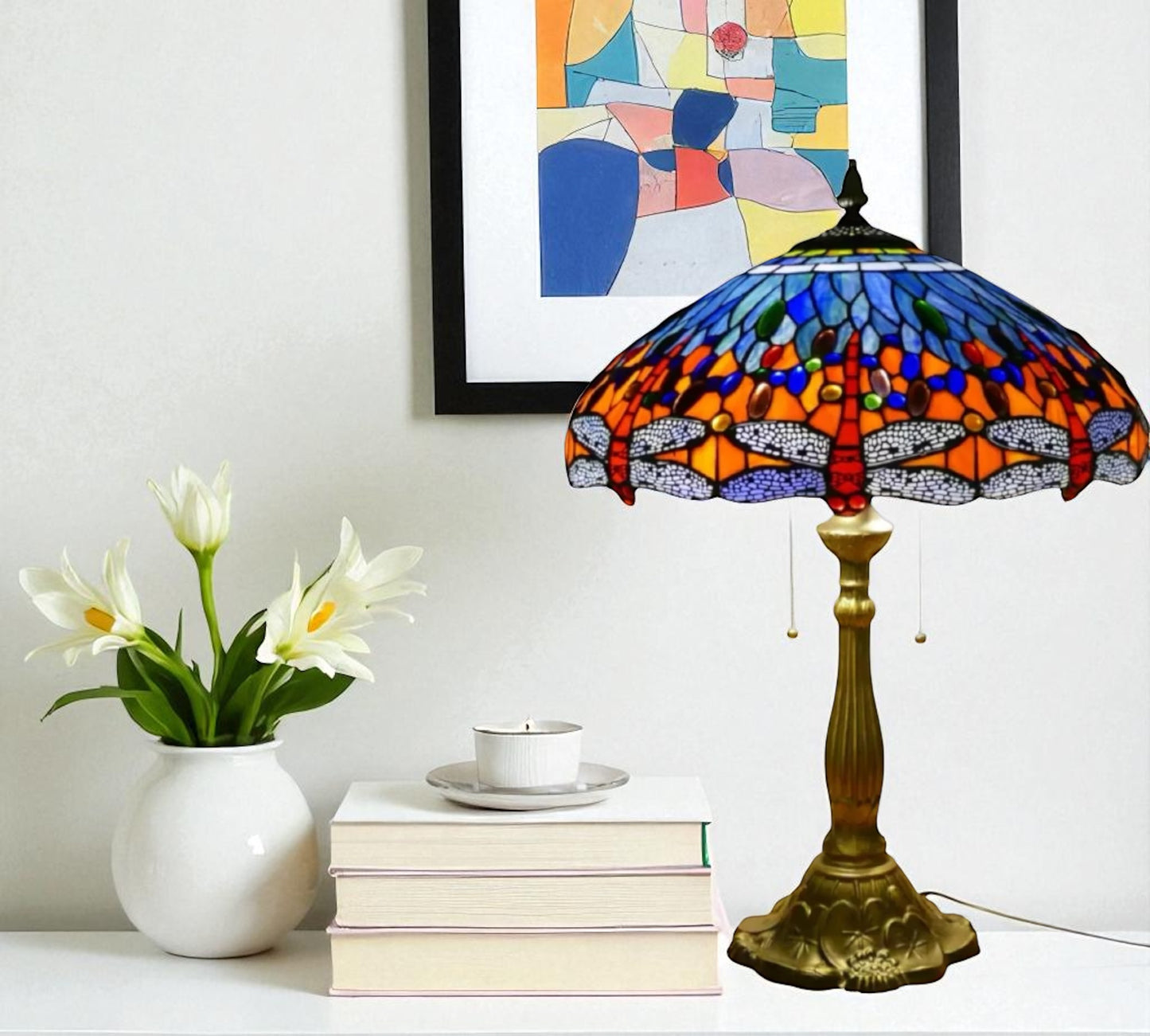 CDH 18" XLARGE Tiffany Table Lamp 46cm Shade (19014T)