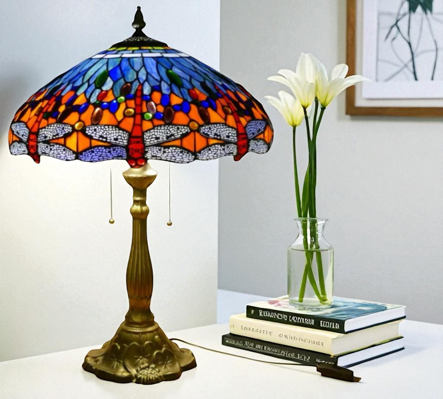 CDH 18" XLARGE Tiffany Table Lamp 46cm Shade (19014T)