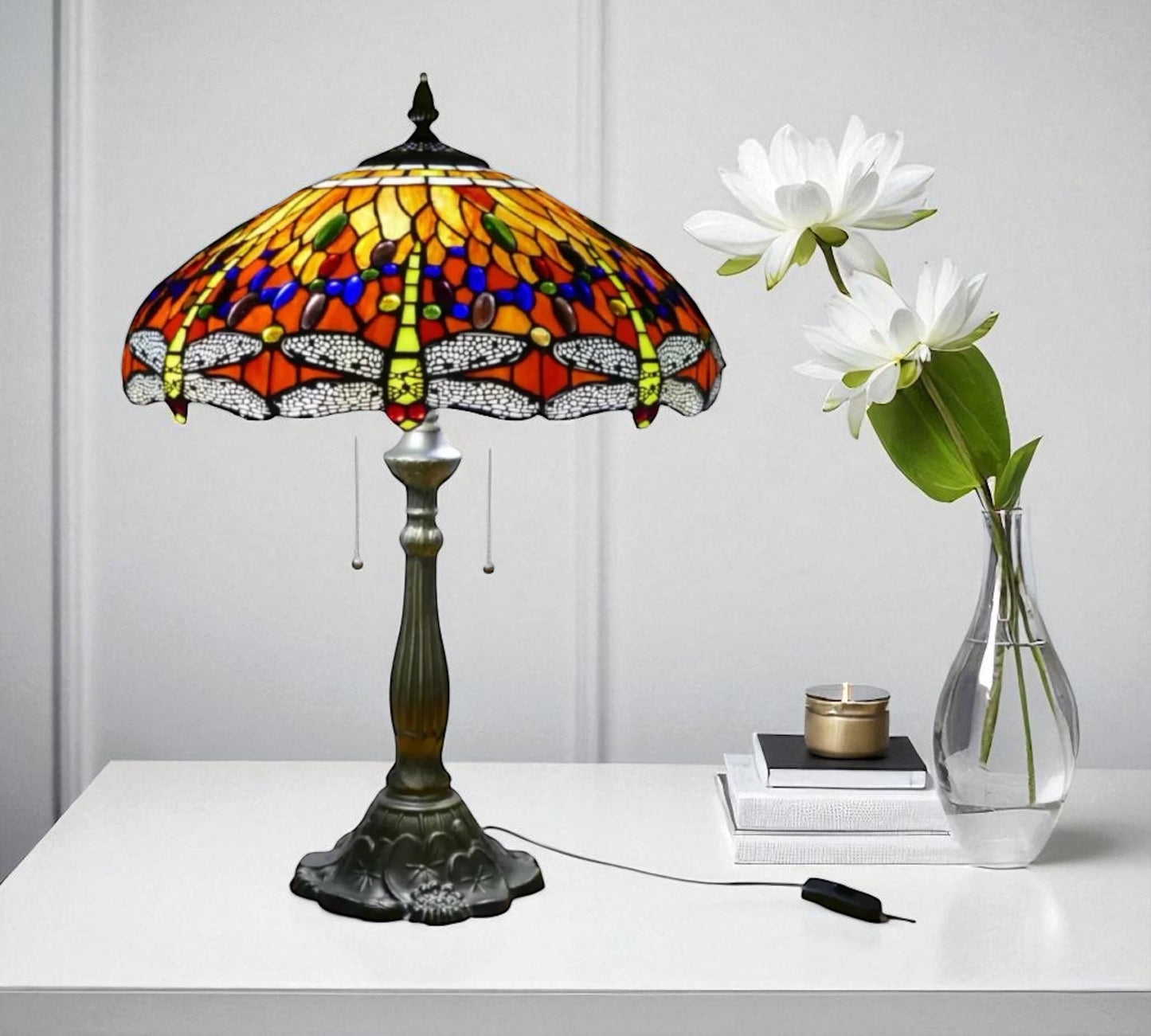 CDH 18" XLARGE Tiffany Table Lamp 46cm Shade (19016T)