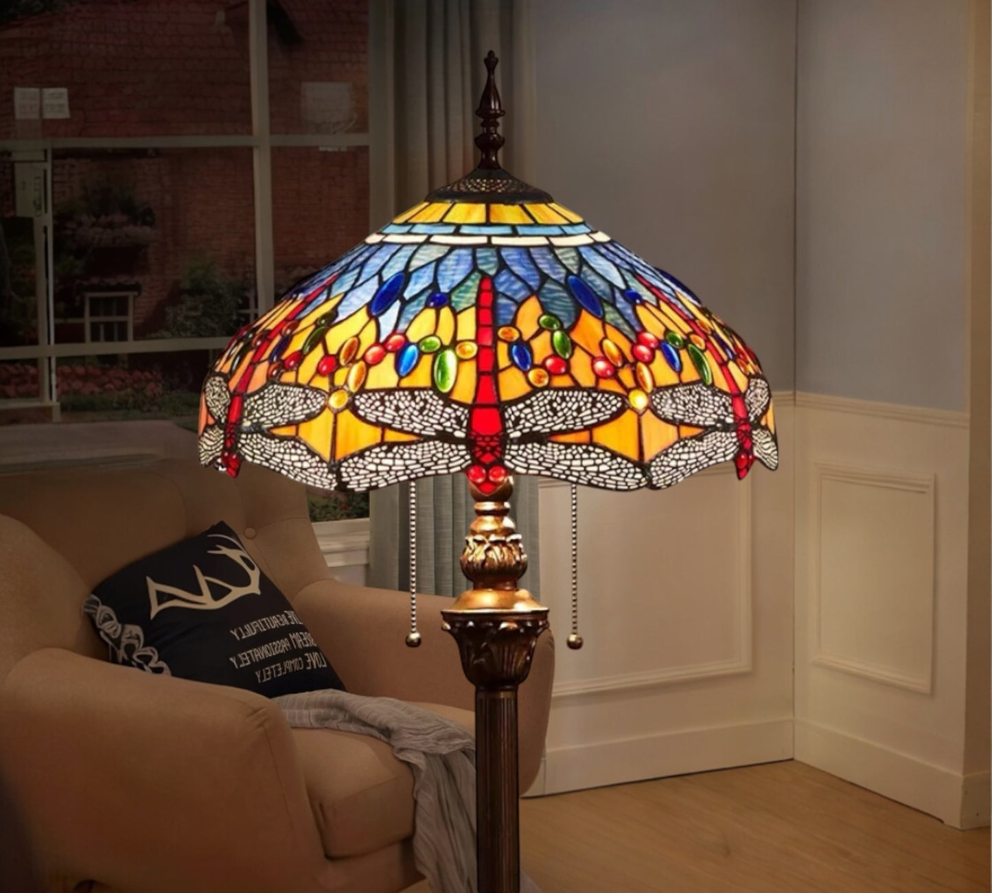 CDH Tiffany Floor Lamp (16031) 16" 40CM Shade