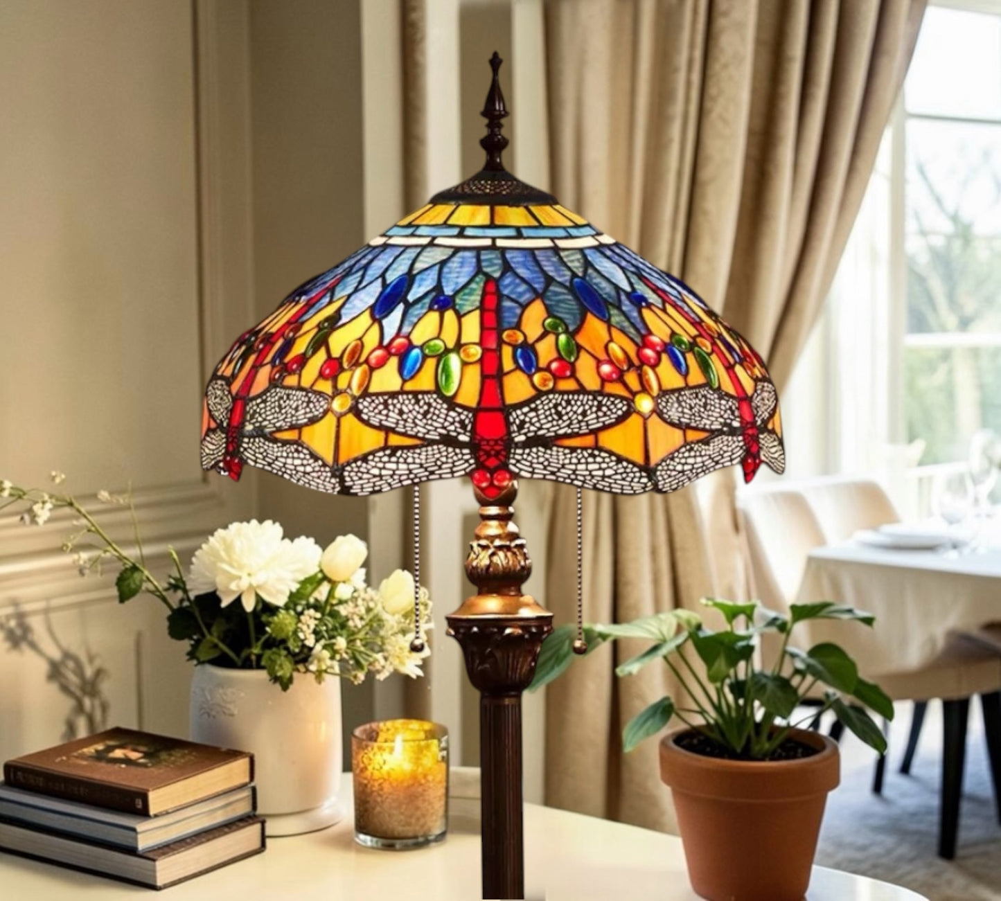 CDH Tiffany Floor Lamp (16031) 16" 40CM Shade