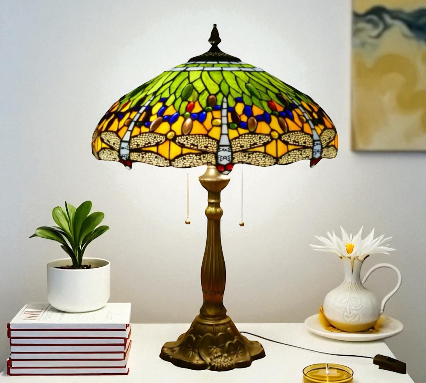 CDH 18" XLARGE Tiffany Table Lamp 46cm Shade (19015T)